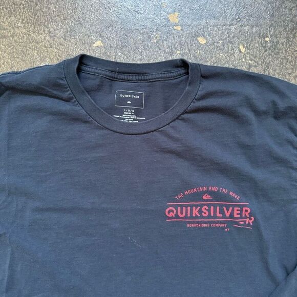 Quiksilver Long Sleeve T-Shirt Size Large Regular Fit 100% Cotton Skater Style - Picture 9 of 14